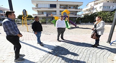 Menderes'ta park ve yeşil alan çalışmaları