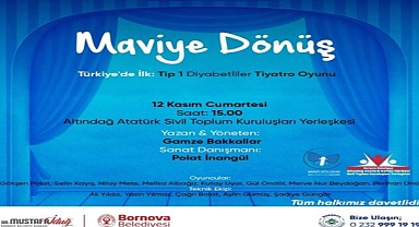 Bornova’da diyabetlilerden ‘Maviye Dönüş’ oyunu