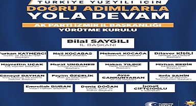 AK Parti İzmir'de Yürütme Kurulu belli oldu