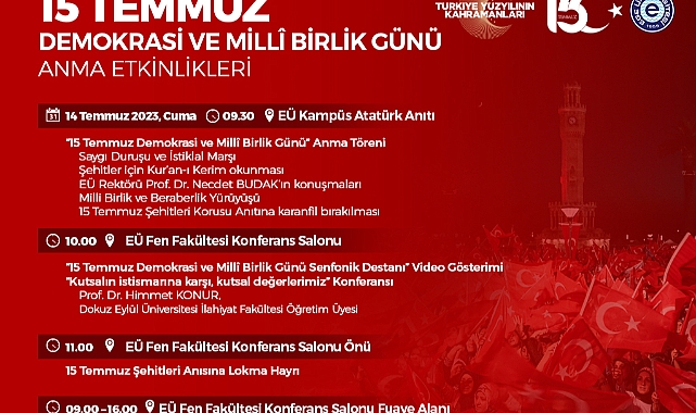 Ege Üniversitesinde bir dizi etkinlikle anılacak